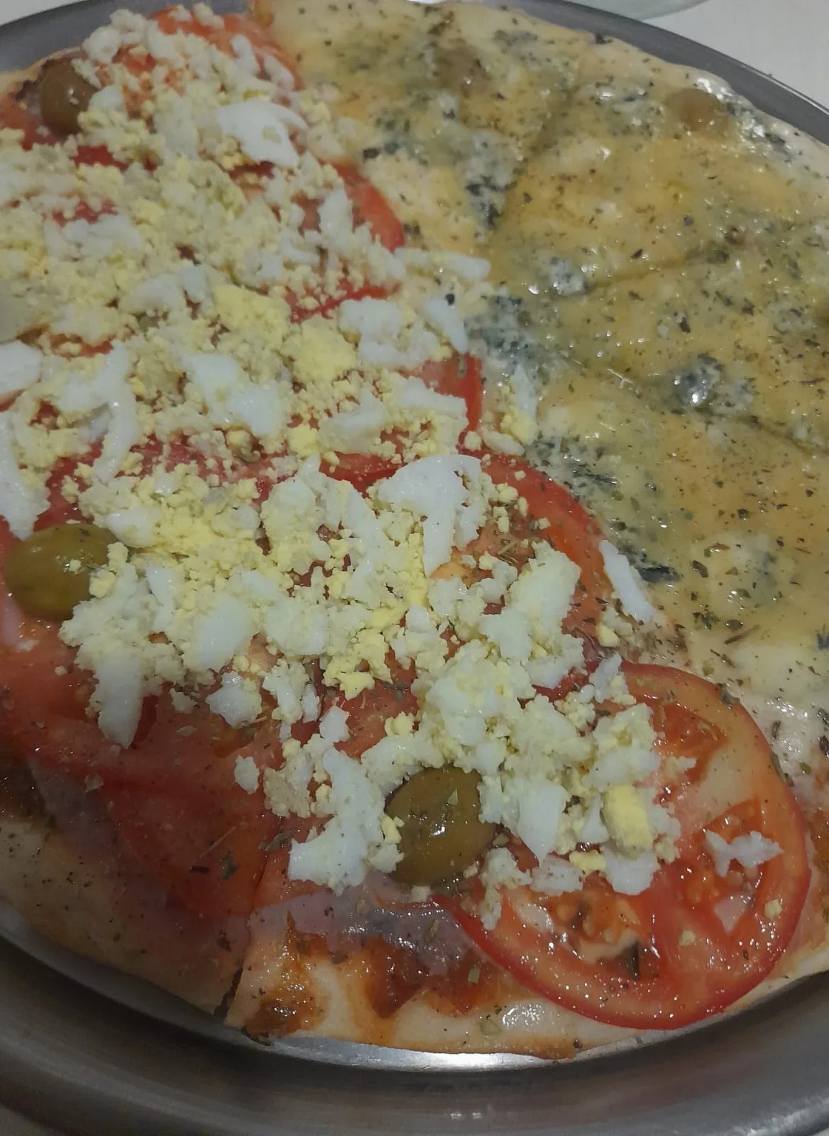 Pizza mitad y mitad